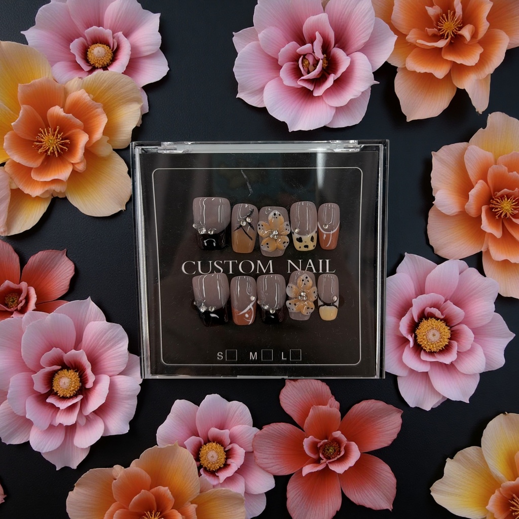 Wearable nail art patches, removable nail glue, 10-piece set, simple, fashionable and versatile details Picture