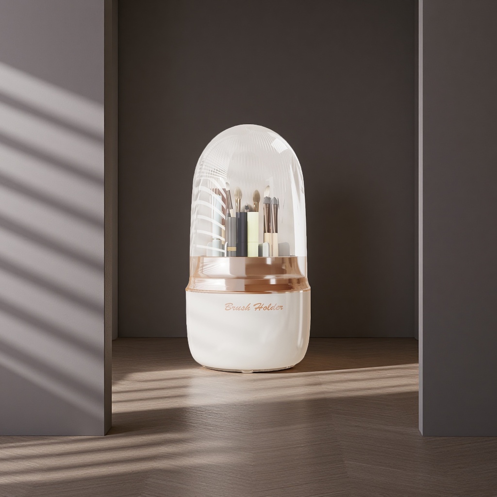 化妆刷收纳桶便携防尘大容量加厚塑料桶详情图3