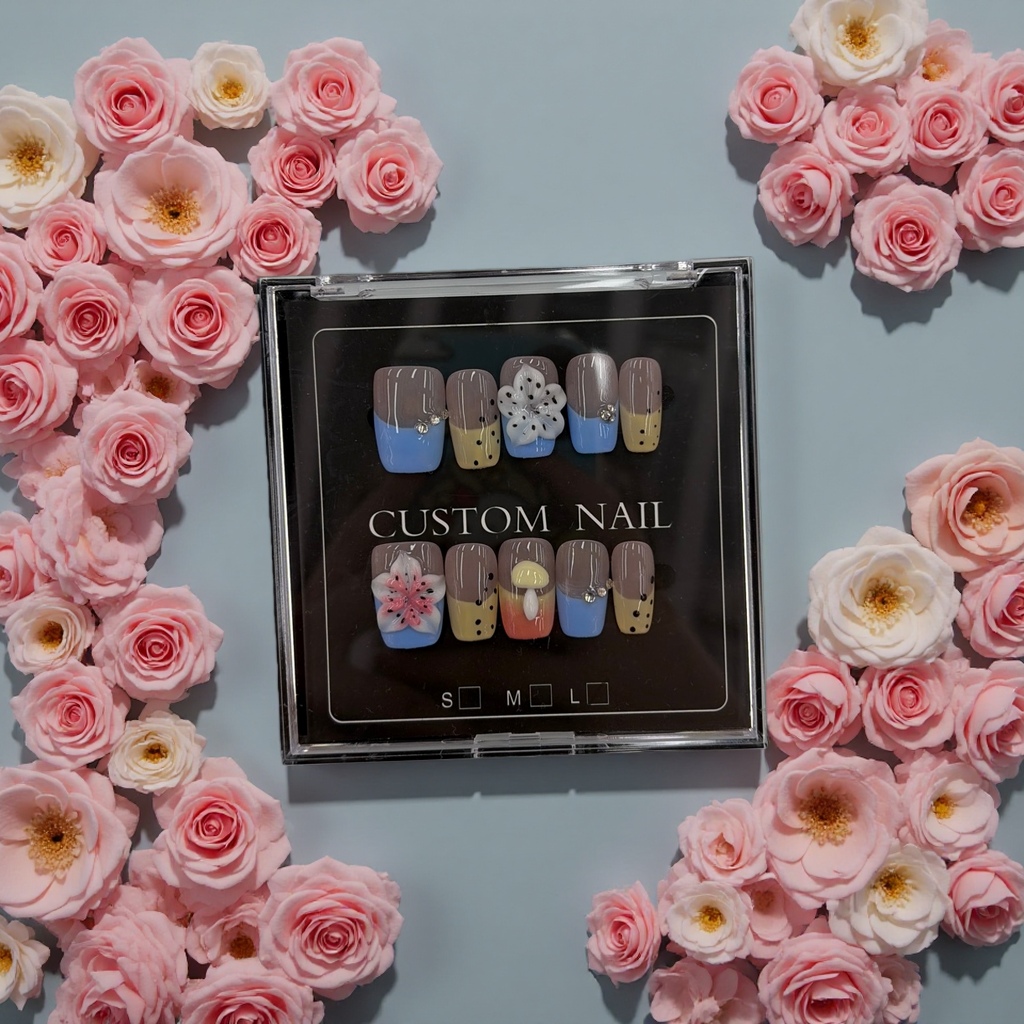 Wearable nail art patches, removable nail art pieces, nail art tool set, home nail art materials 162555315 Specification image