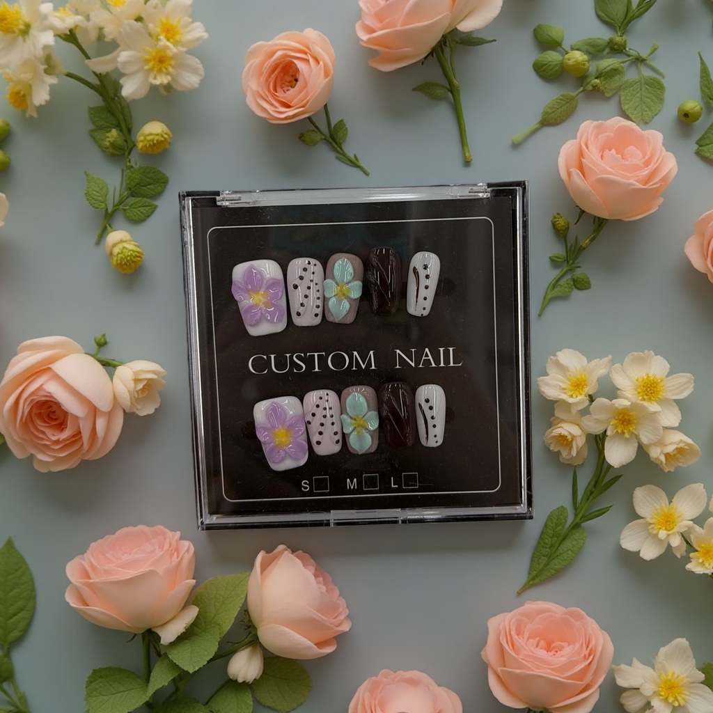 Wearable nail nail stickers are detachable and long-lasting. New fashionable and versatile nail stickers Specification image