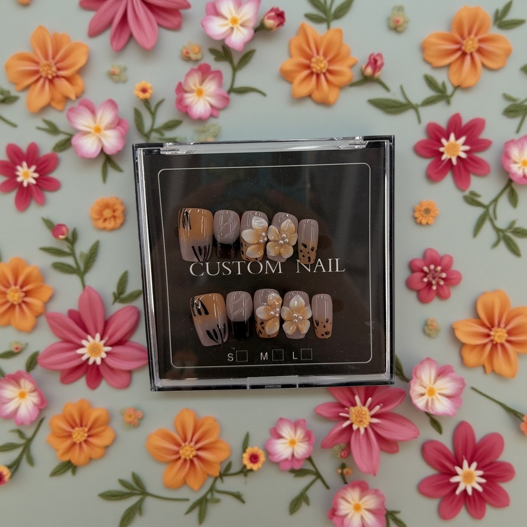 Wearable nail art patches, removable nail art pieces, nail art tool set, home nail art materials 162959652 Application Scenario