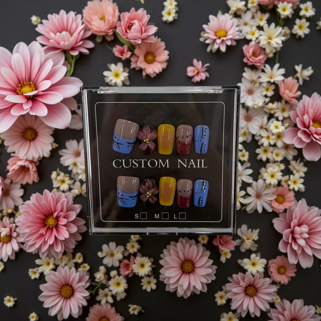 Wearable nail art patches, removable nail art pieces, nail art tool set, home nail art materials 163200665 details Picture