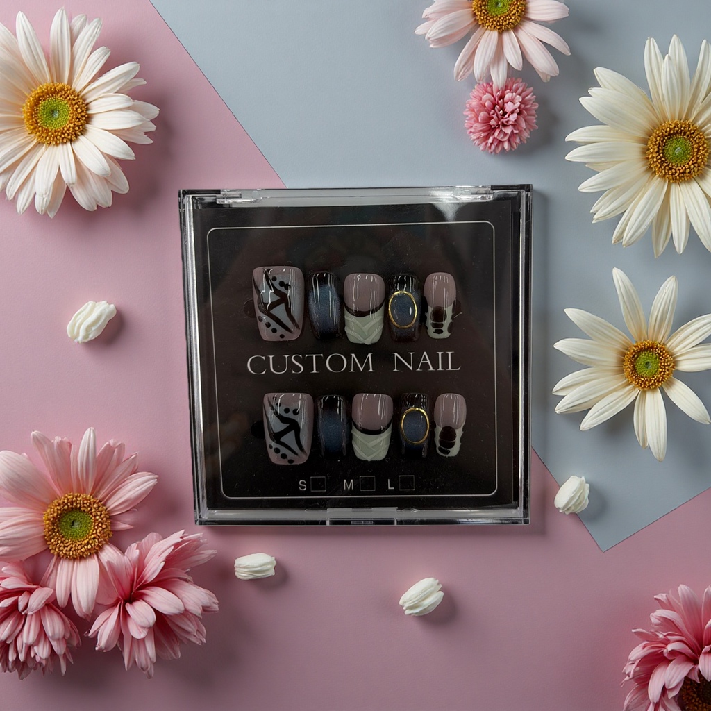 Wearable nail art patches, removable nail art pieces, nail art tool set, home nail art materials 163452207 Specification image