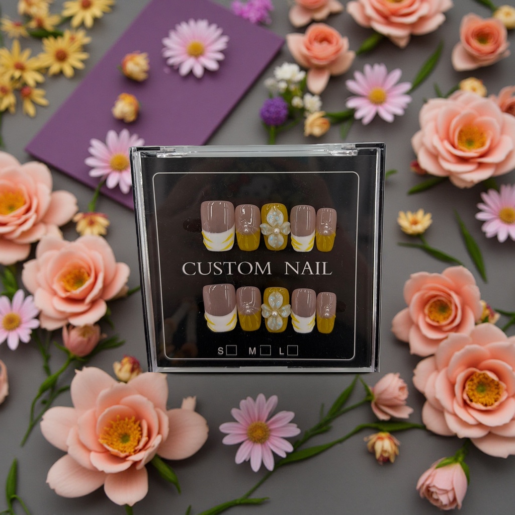 Wearable nail nail patches, removable nail patches, diamond nail patches, glue set Application Scenario