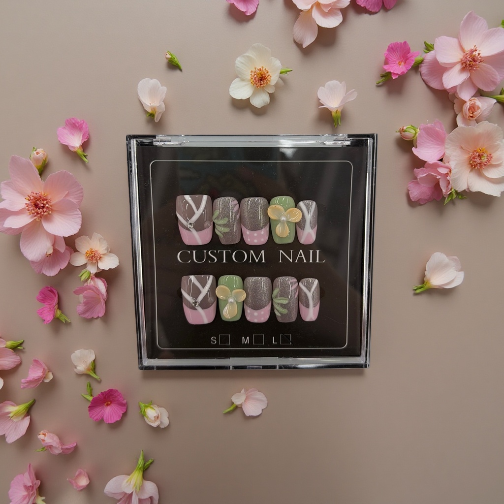 Wearable nail art patches are a reusable and exquisite nail art set Specification image