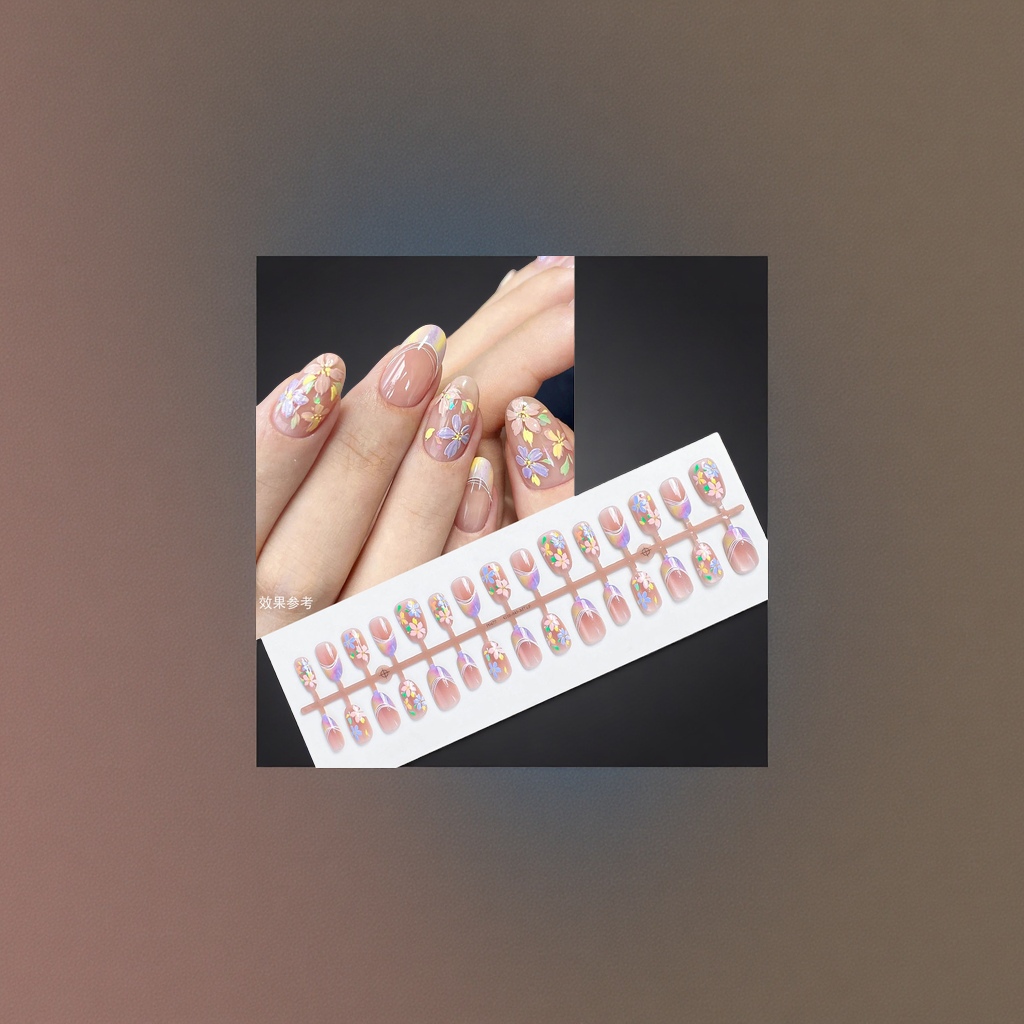 Wearable nail nail patches, removable nail patches, nail glue, nail polish, nail patch set details Picture