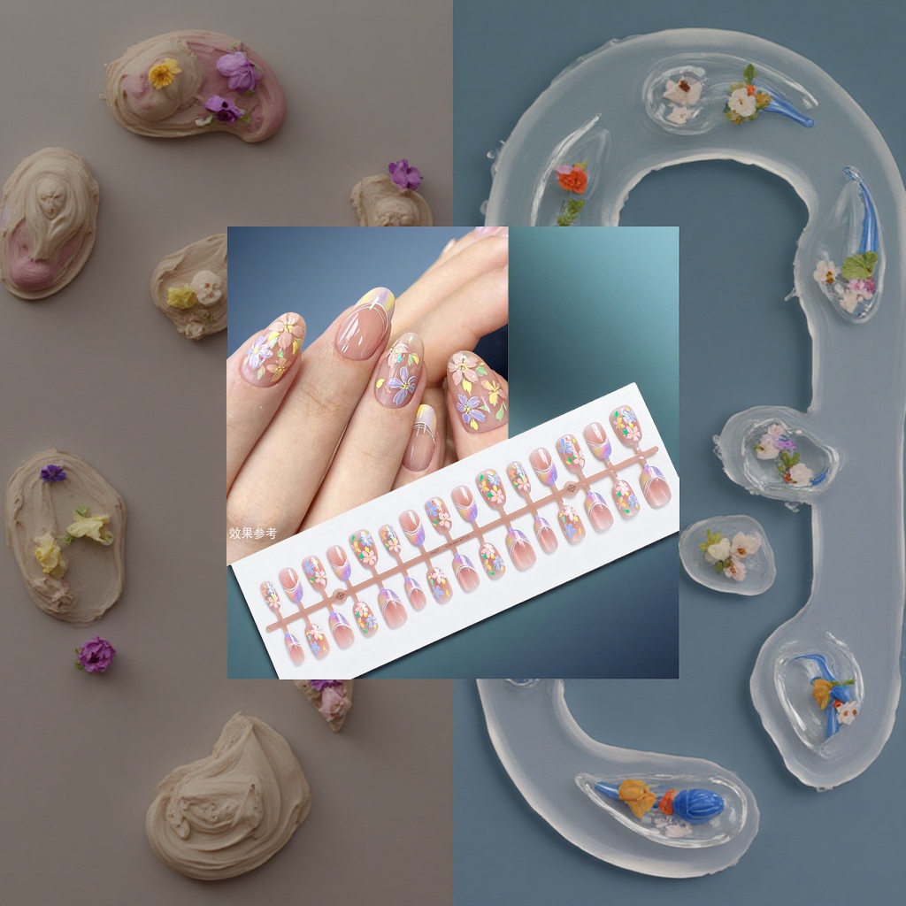 Wearable nail nail patches, removable nail patches, nail glue, nail polish, nail patch set Specification image