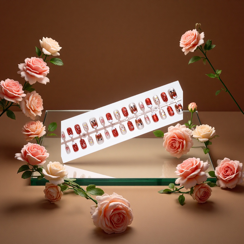 Korean-style nail patches, detachable nail patches, diamond nail materials, DIY nail patch set