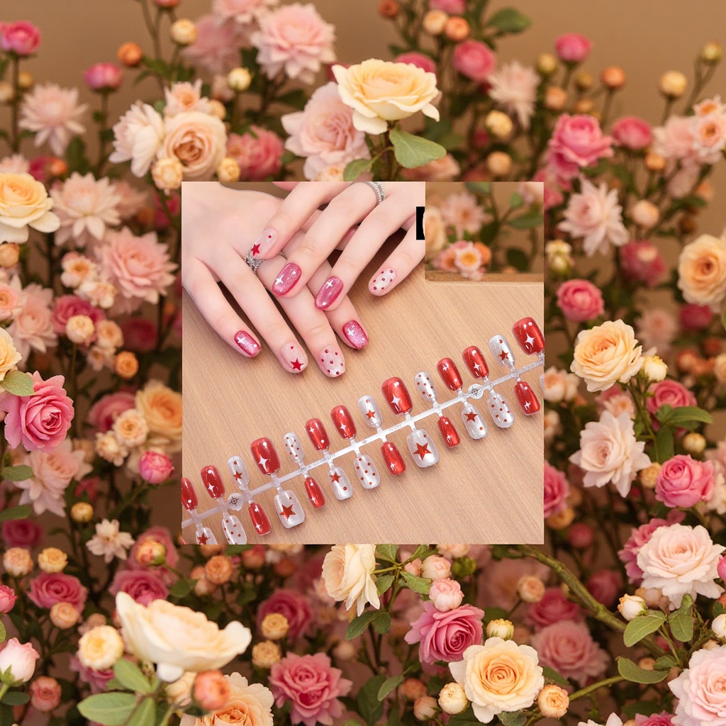 穿戴甲美甲贴片可卸甲片时尚甲片精致甲面贴纸 Specification image