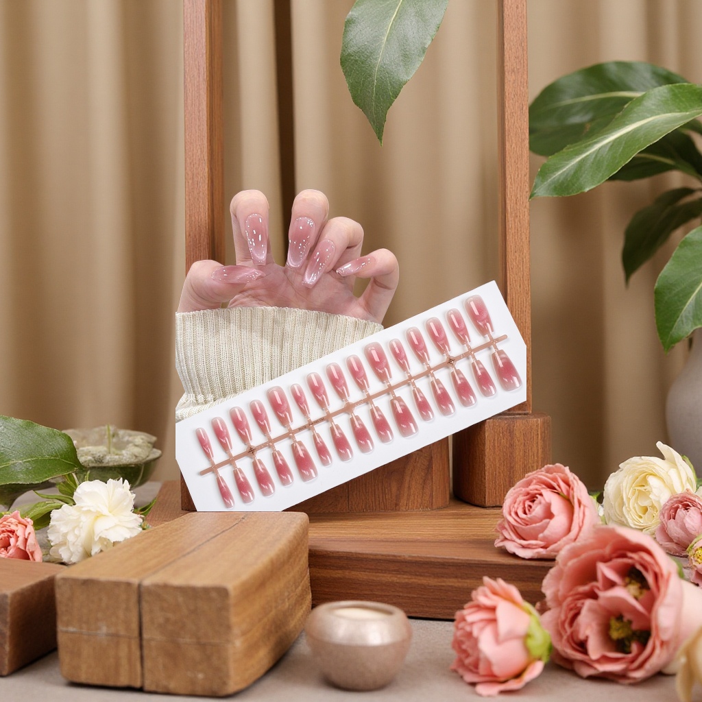 Korean-style nail patches, detachable nail patches, diamond nail patches, 100 pieces set details Picture