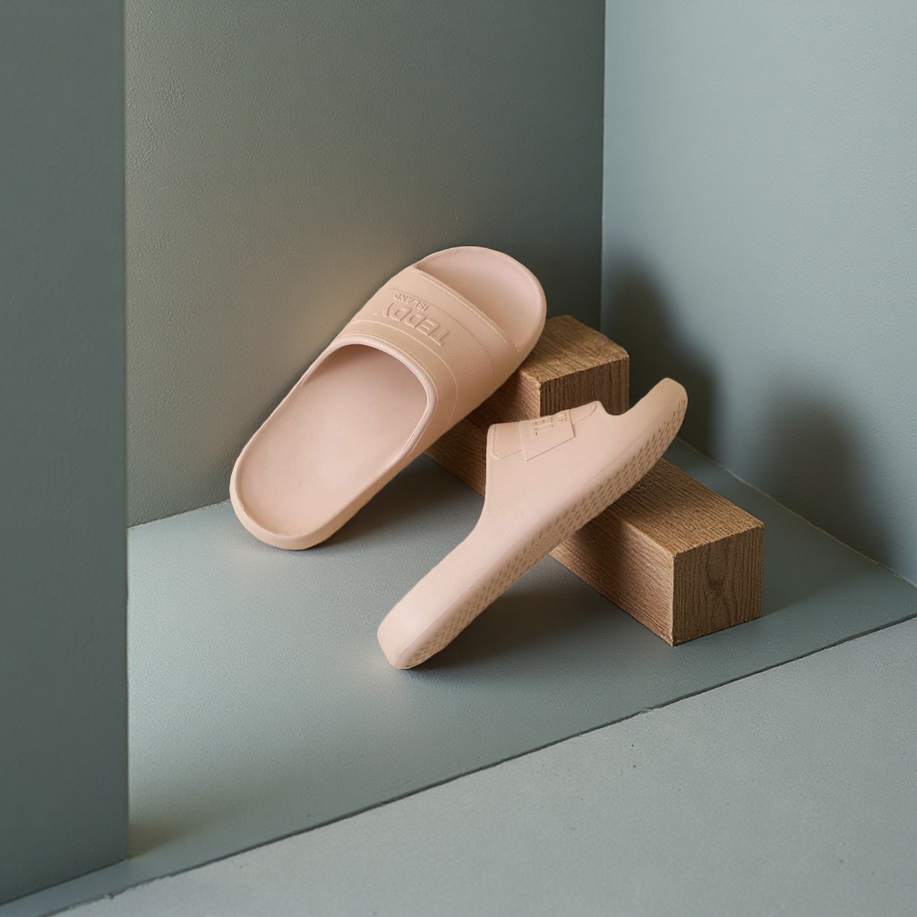 Anti-slip summer home plastic slippers, breathable, comfortable, soft, shock-absorbing, TE pink Specification image