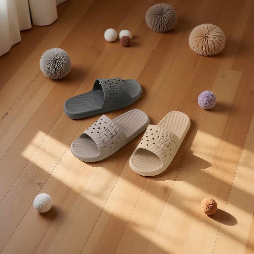 Men's anti-slip summer home plastic slippers are breathable, comfortable, soft and have holes