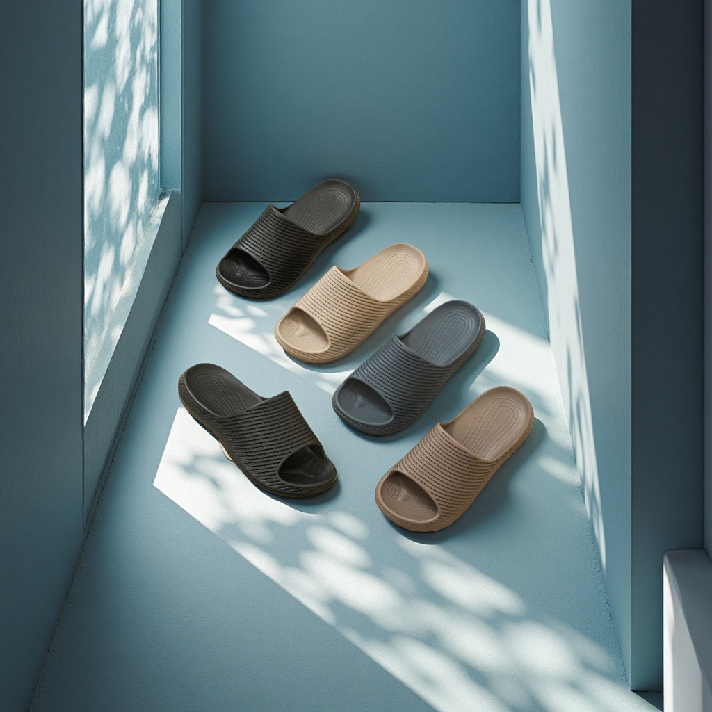 Anti-slip summer home plastic slippers are breathable, comfortable, soft and shock-absorbing