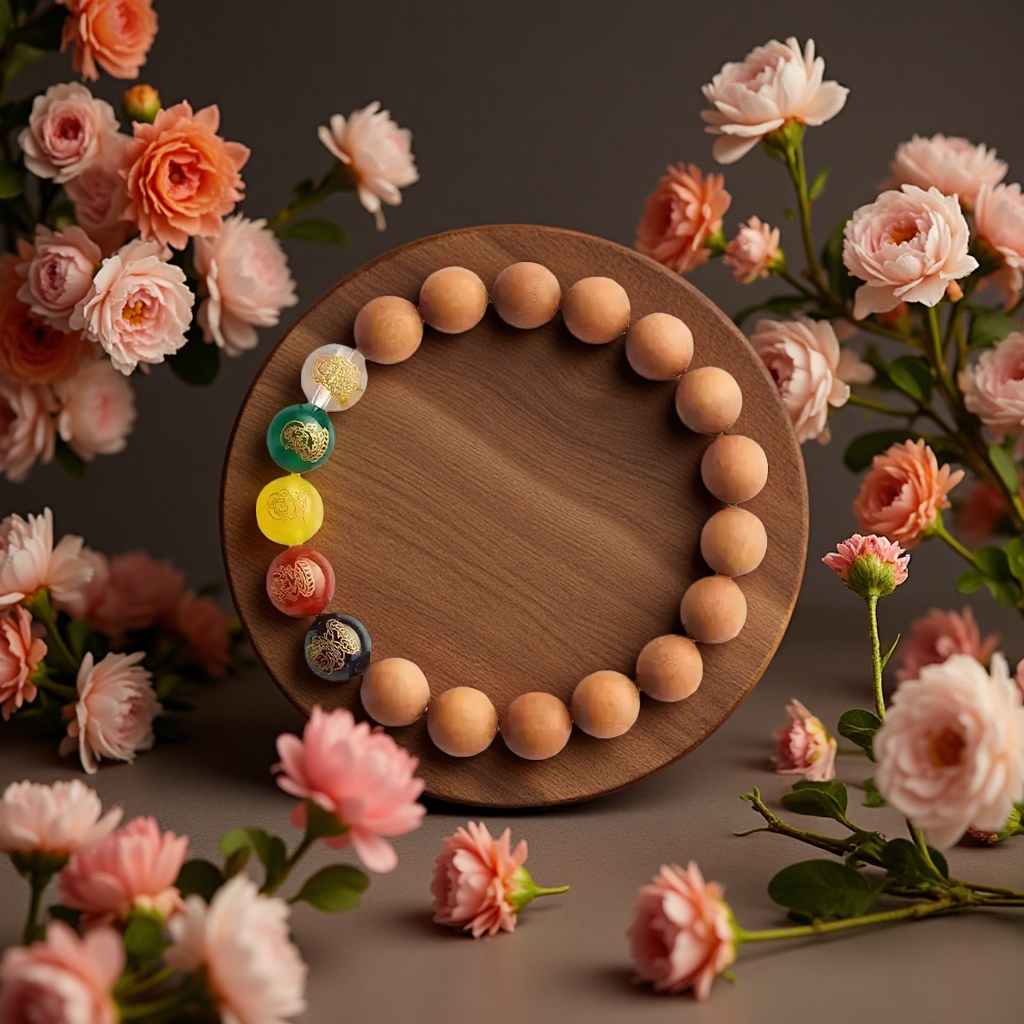 Sandalwood bracelet, natural bracelet, men's and women's Buddhist prayer beads accessories, for self-cultivation and refinement Specification image
