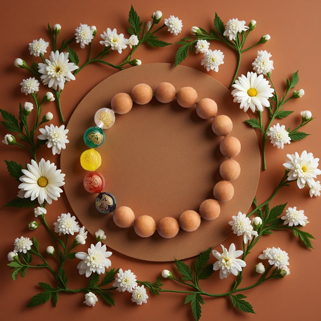 Sandalwood bracelet, natural bracelet, men's and women's Buddhist prayer beads accessories, for self-cultivation and refinement details Picture