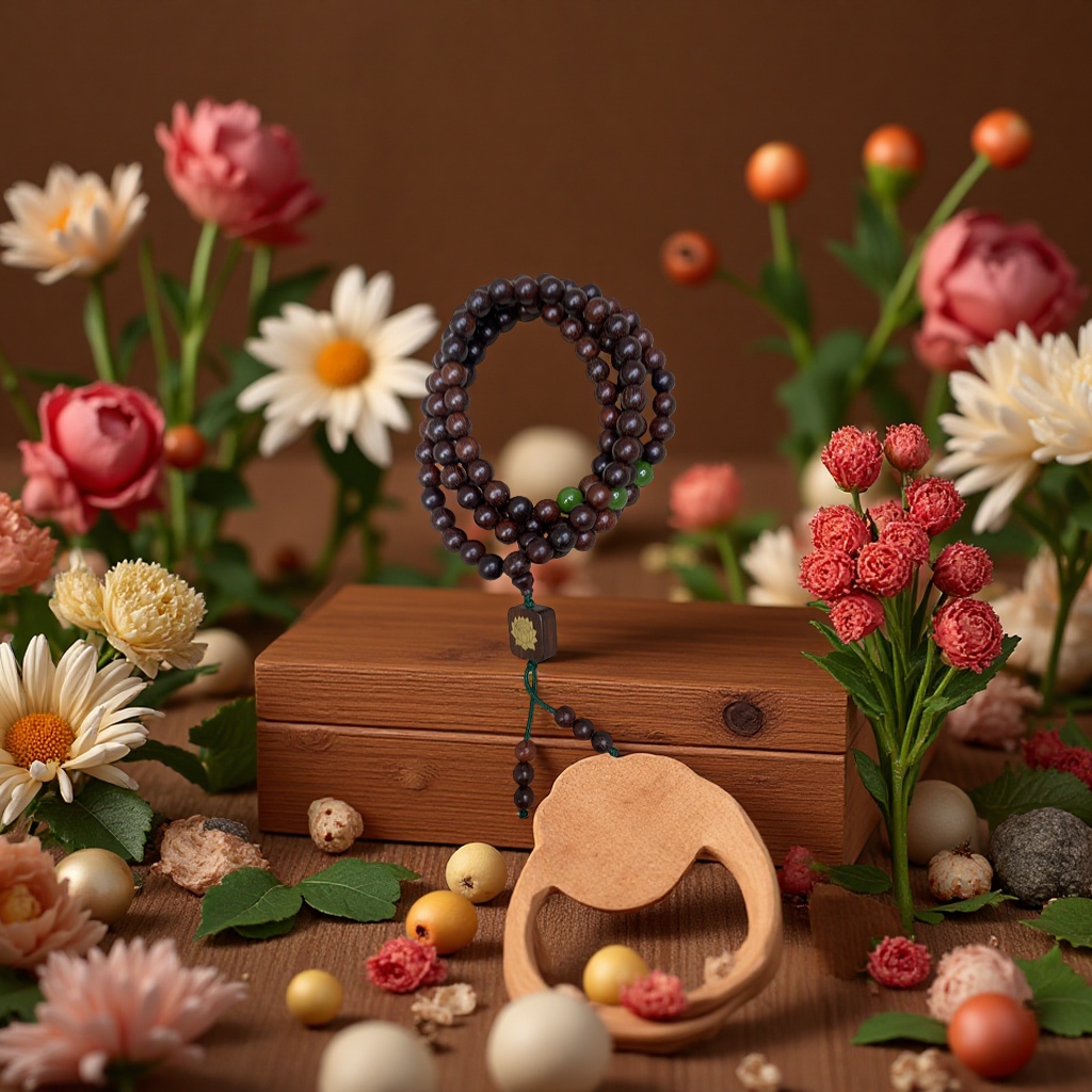 Playing with a 108-bead Buddhist prayer bead bracelet made of rosewood is beneficial for health preservation, self-cultivation and refinement Application Scenario