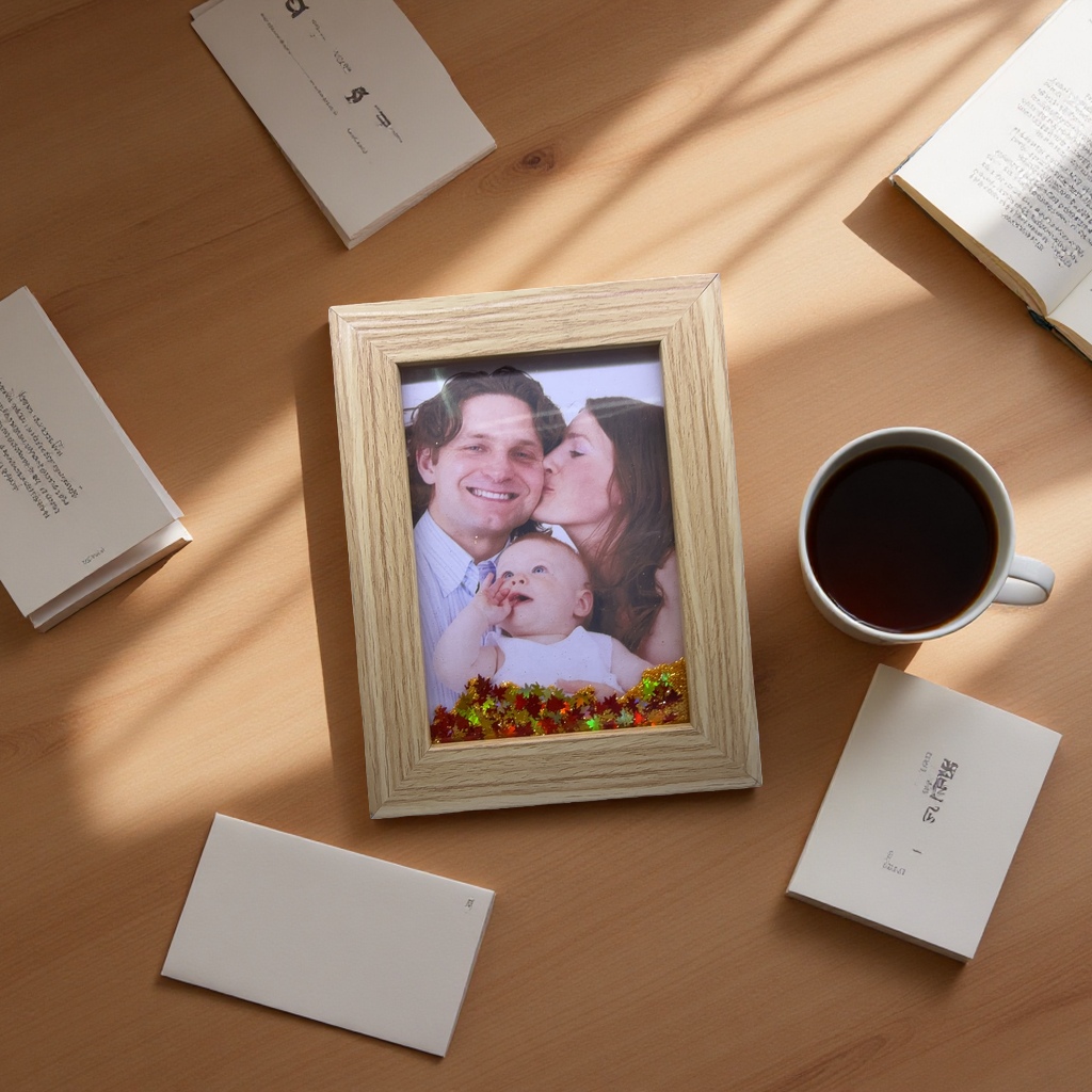 This simple and modern decorative picture frame is suitable for hanging paintings in the living room and bedroom Application Scenario