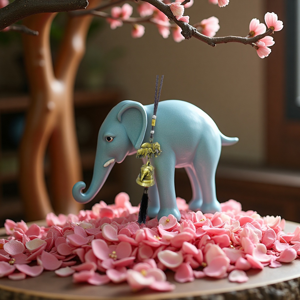 Elephant wind chime pendant with pastoral creativity Application Scenario