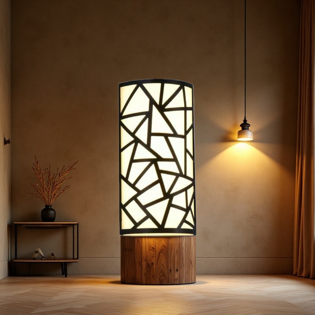 Wabi-sabi style standing lamp, gypsum table lamp, starry sky lamp, wall lamp and decorative painting combination set