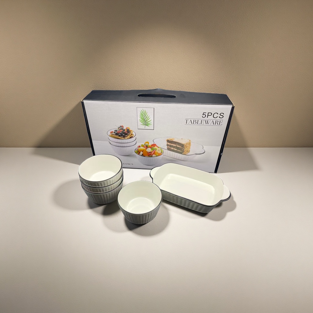Ceramic tableware 16-head dinner plate set, ceramic bowl tableware plate Application Scenario