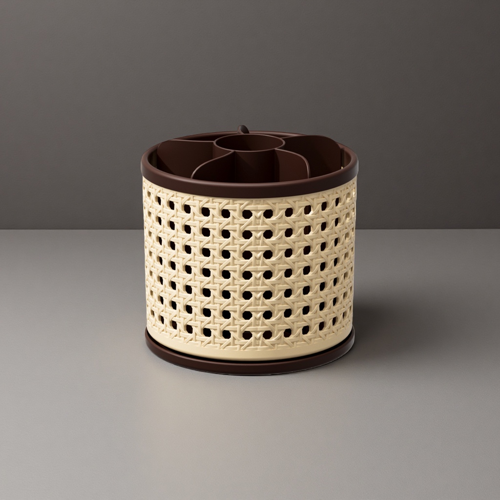 化妆刷桶大容量防尘收纳盒家用多层分隔可调节