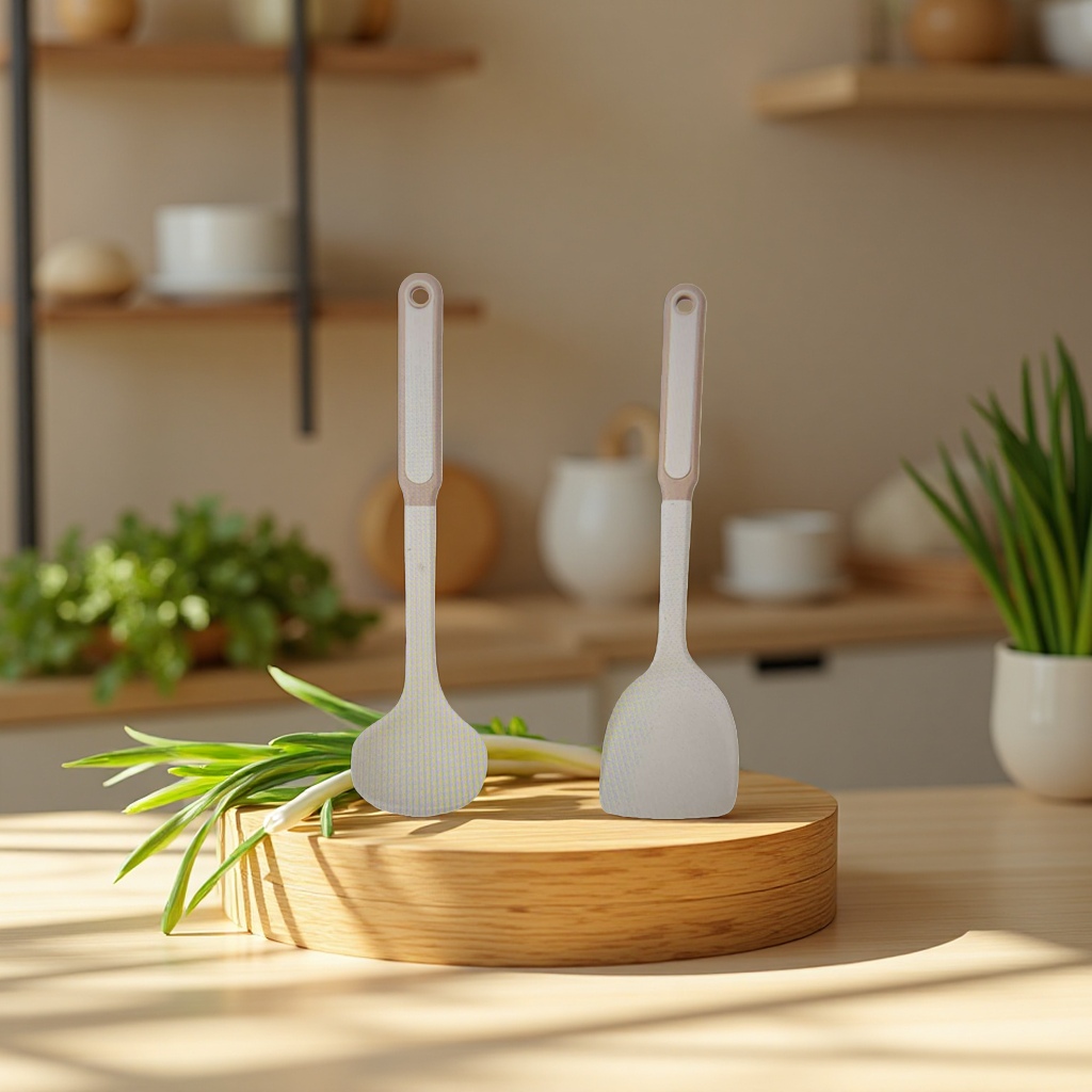 Stainless steel wok spatula, cooking tools, household kitchenware details Picture