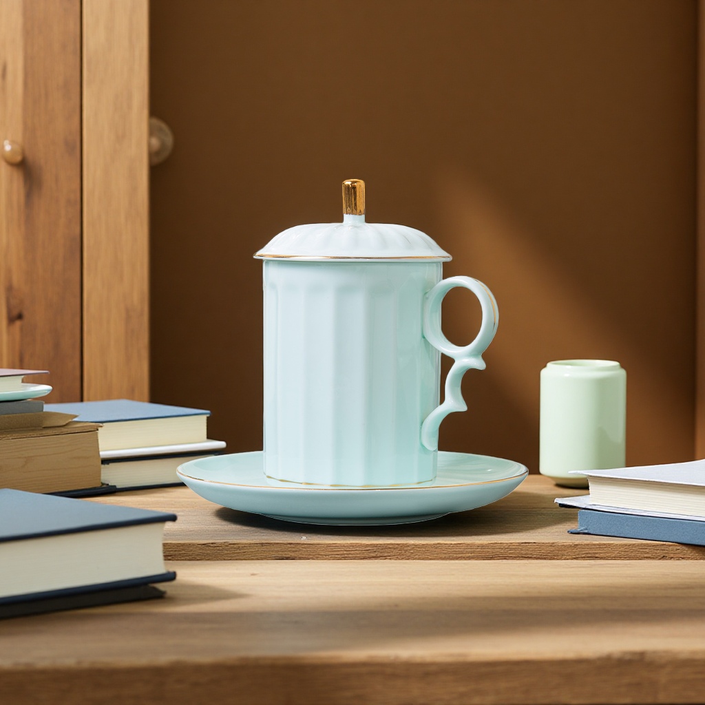 翡翠青瓷茶杯手工制作简约茶具家用茶道用品