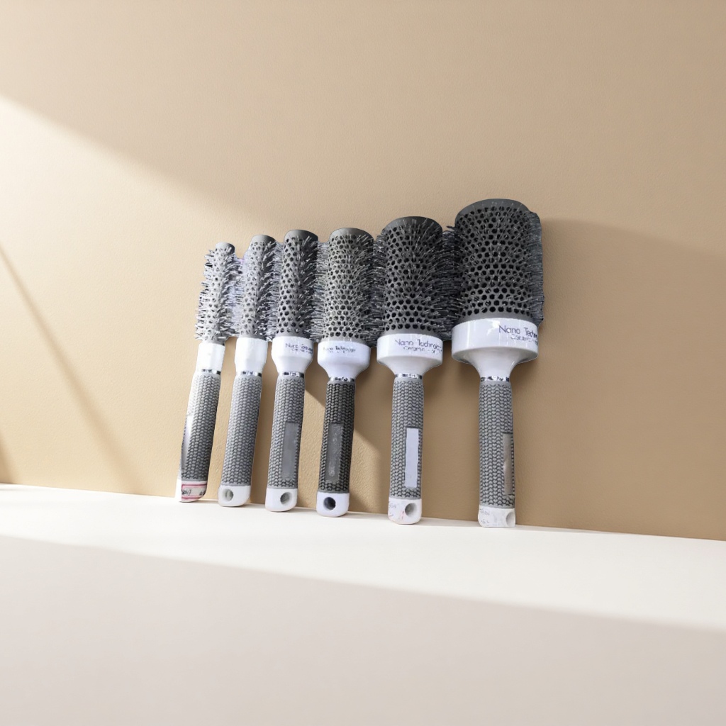 High-end comb export for foreign trade original order, anti-slip curling comb six-piece set, pig bristle details Picture