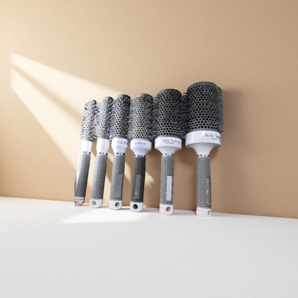 High-end comb export for foreign trade original order, anti-slip curling comb six-piece set, pig bristle Application Scenario