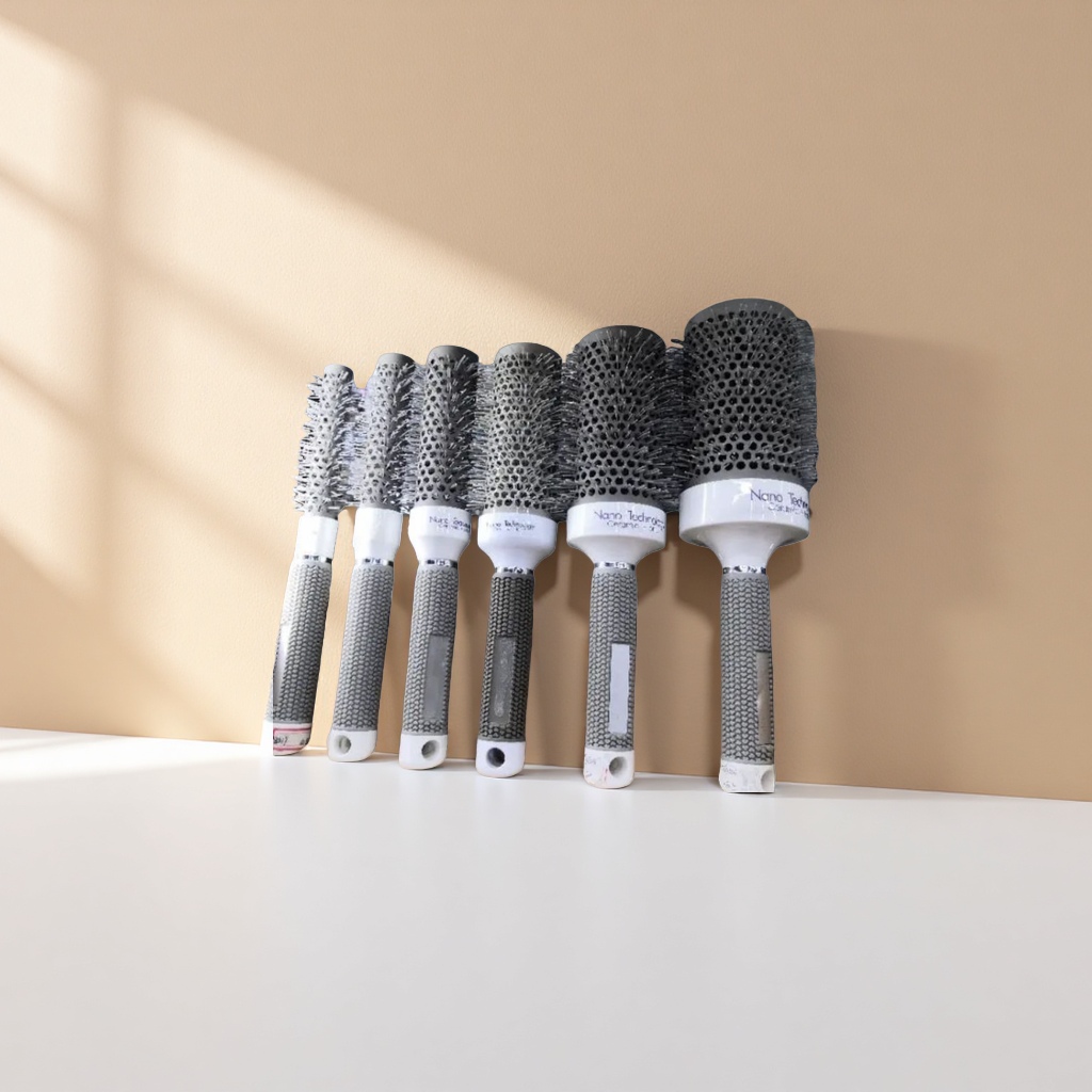 High-end comb export for foreign trade original order, anti-slip curling comb six-piece set, pig bristle Specification image