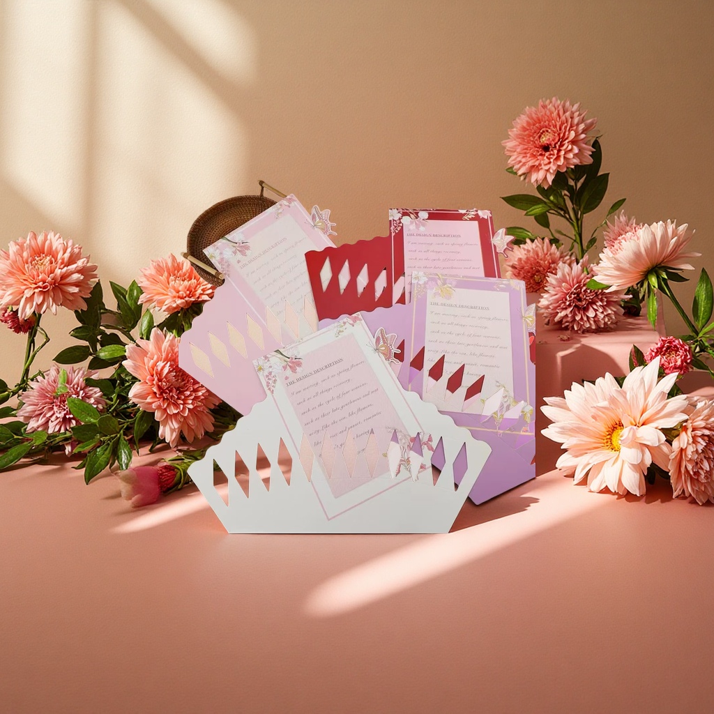 The embossed flower wrapping paper gift box is exquisitely designed for giving as a present details Picture