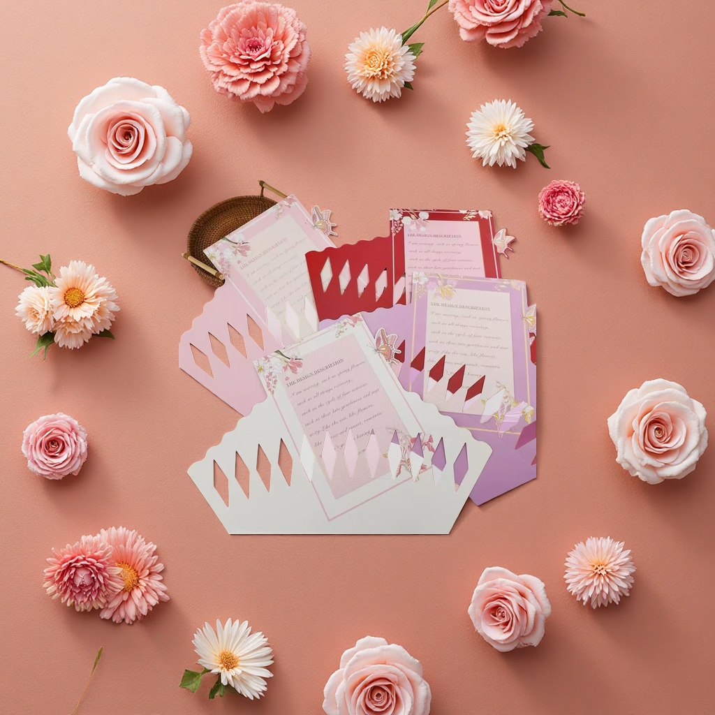The embossed flower wrapping paper gift box is exquisitely designed for giving as a present Specification image