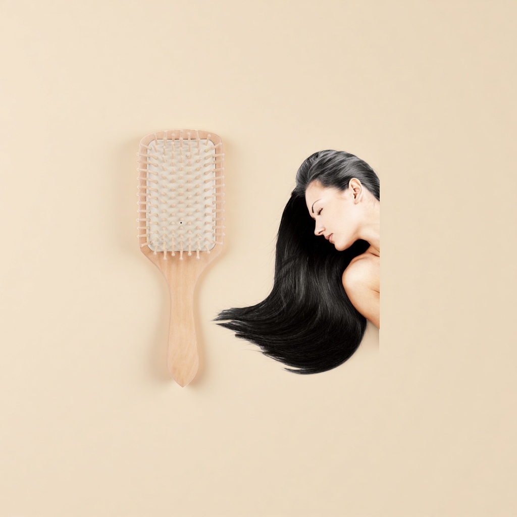Meridian massage comb, health care airbag square large board wooden comb, portable washing, grooming and hair care comb Application Scenario