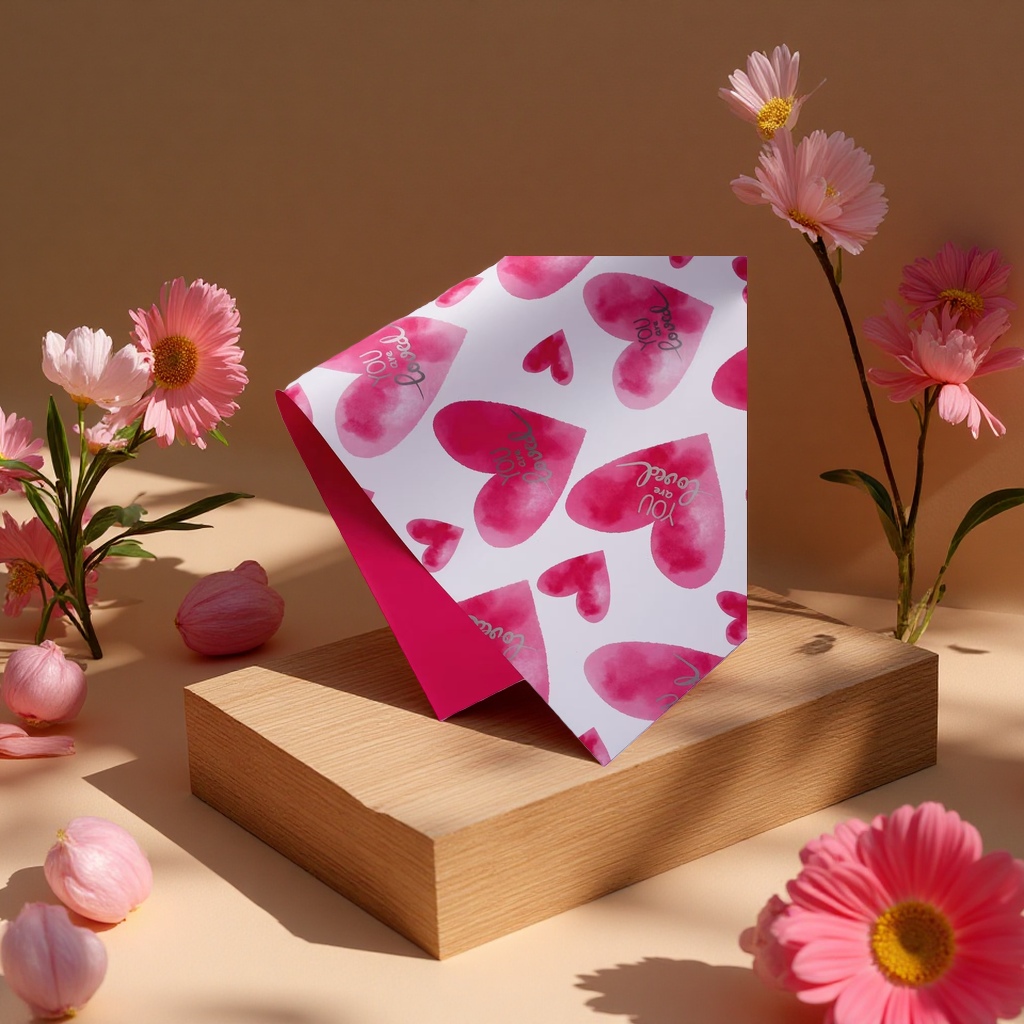 Simple flower wrapping paper gift box with exquisite packaging. Reusable eco-friendly paper for gifting. Tel: 095410055 details Picture