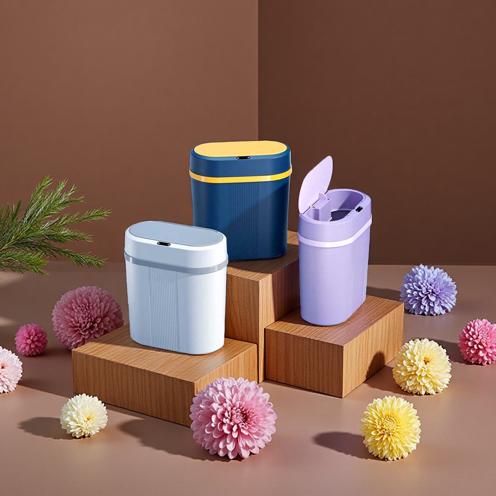 A large-capacity foldable garbage bag storage bucket for household use, suitable for the living room, bathroom and kitchen, with a capacity of 20 liters details Picture