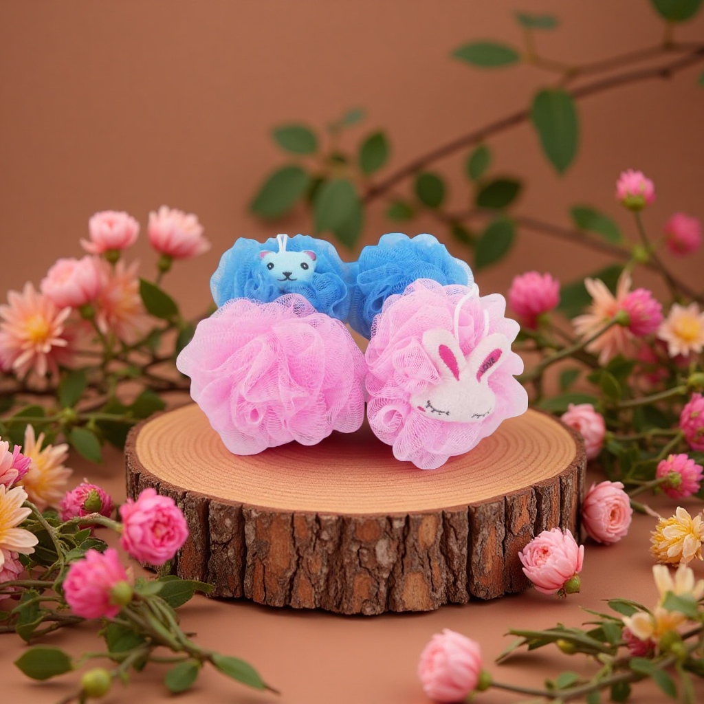 Balón de baño perfumado jazmín 180g suave exfoliante hidratante piel fresca y duradera details Picture