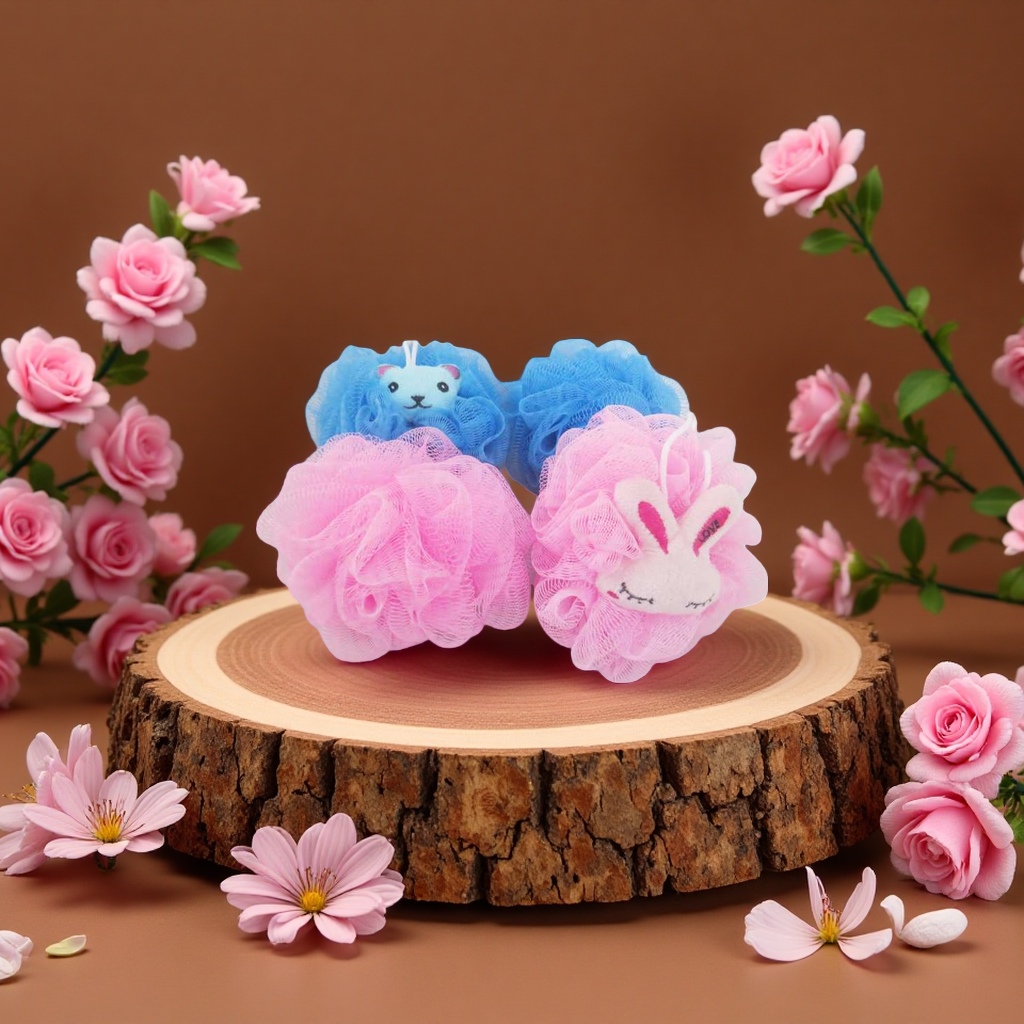 Jasmine scented bath ball 180g, soft exfoliating, moisturizing the skin, fresh and long-lasting