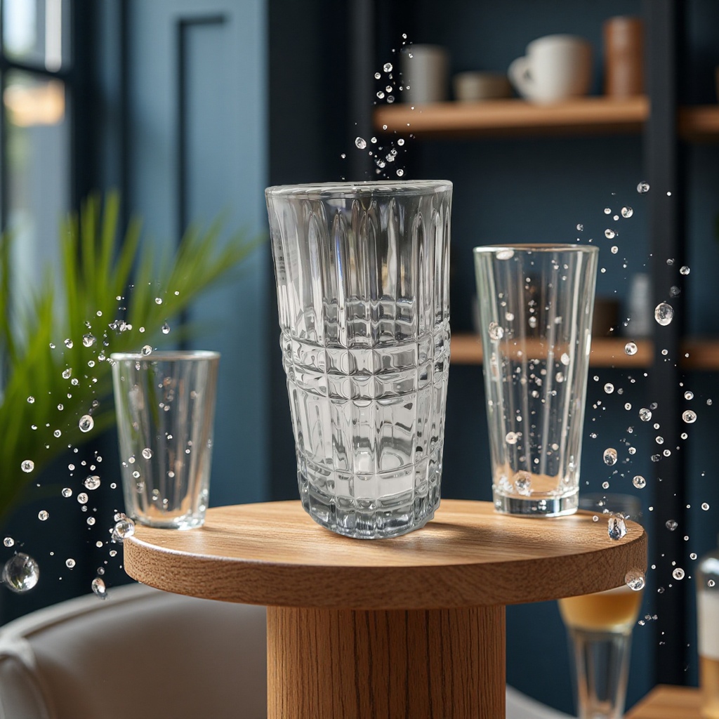 Large-capacity glass beer mugs for home use, anti-slip bottom, refreshing taste drinking cups Specification image