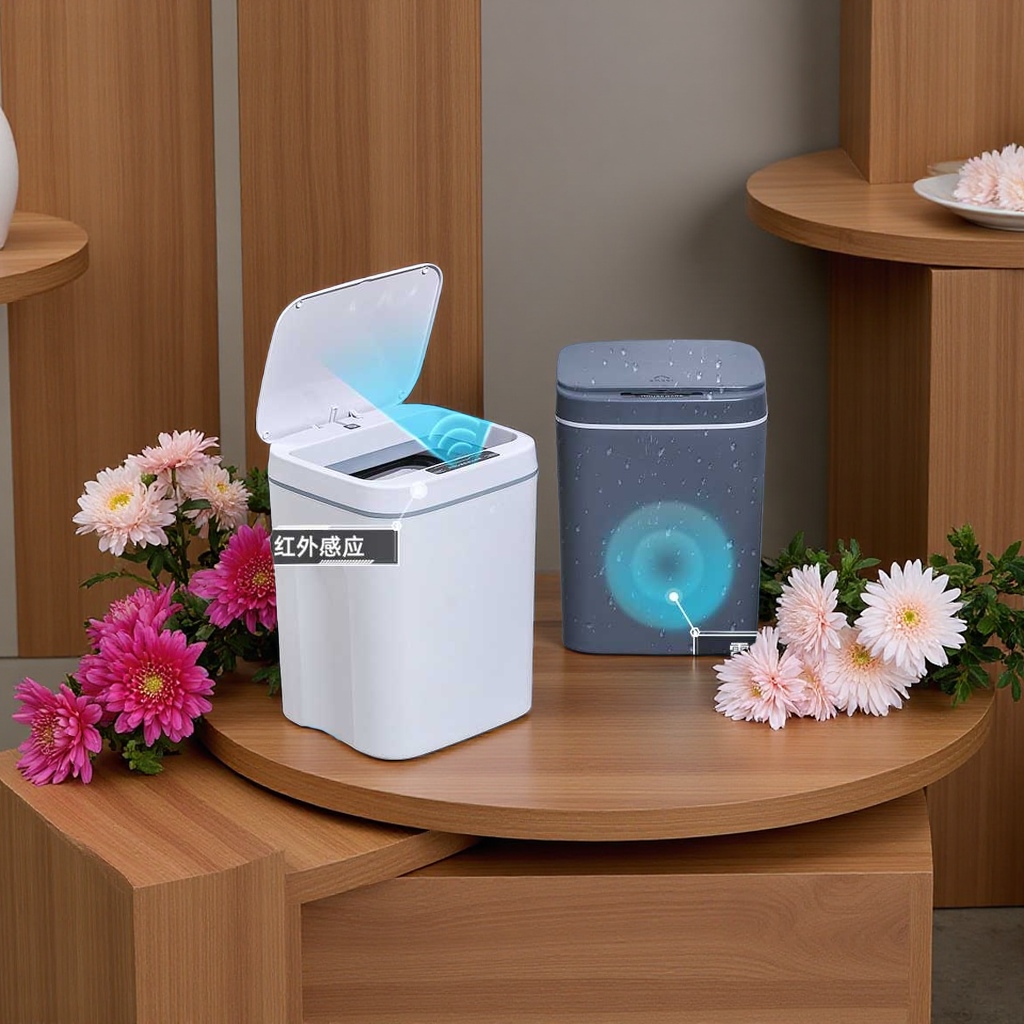 Cubo de basura pequeño hogar cesta de basura plegable de gran capacidad para el hogar sala de estar caja de almacenamiento para el baño details Picture