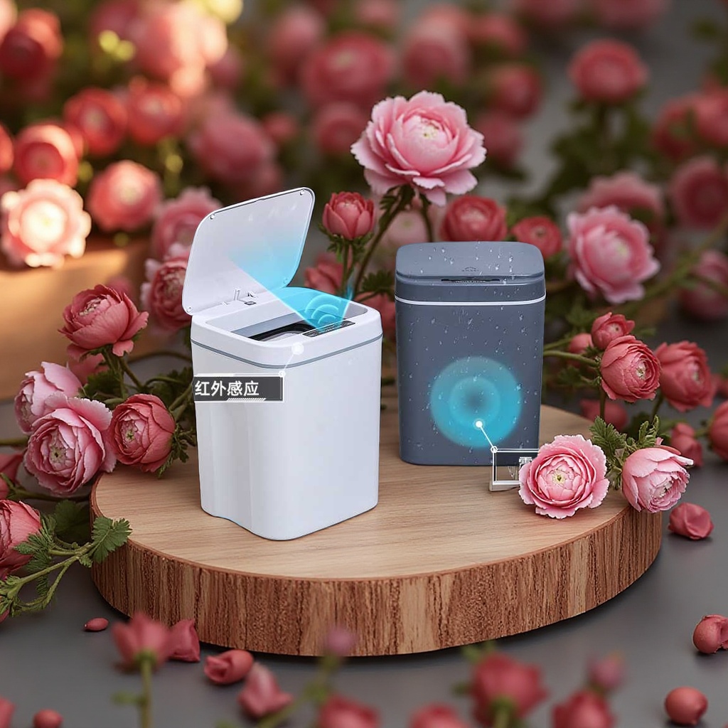 Cubo de basura pequeño hogar cesta de basura plegable de gran capacidad para el hogar sala de estar caja de almacenamiento para el baño Specification image