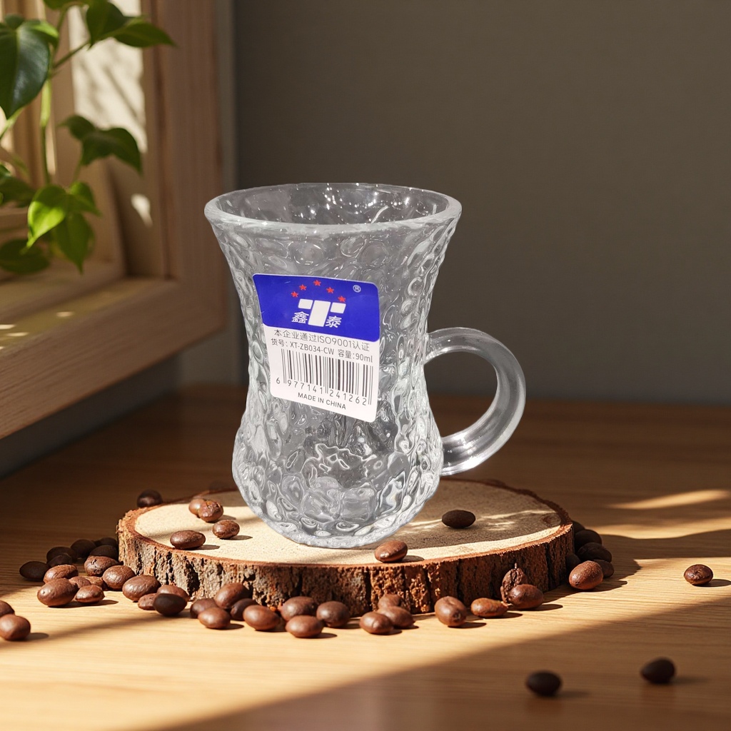 Green Apple glass cup thermos, 180ml, made of glass, portable and durable, transparent design Specification image