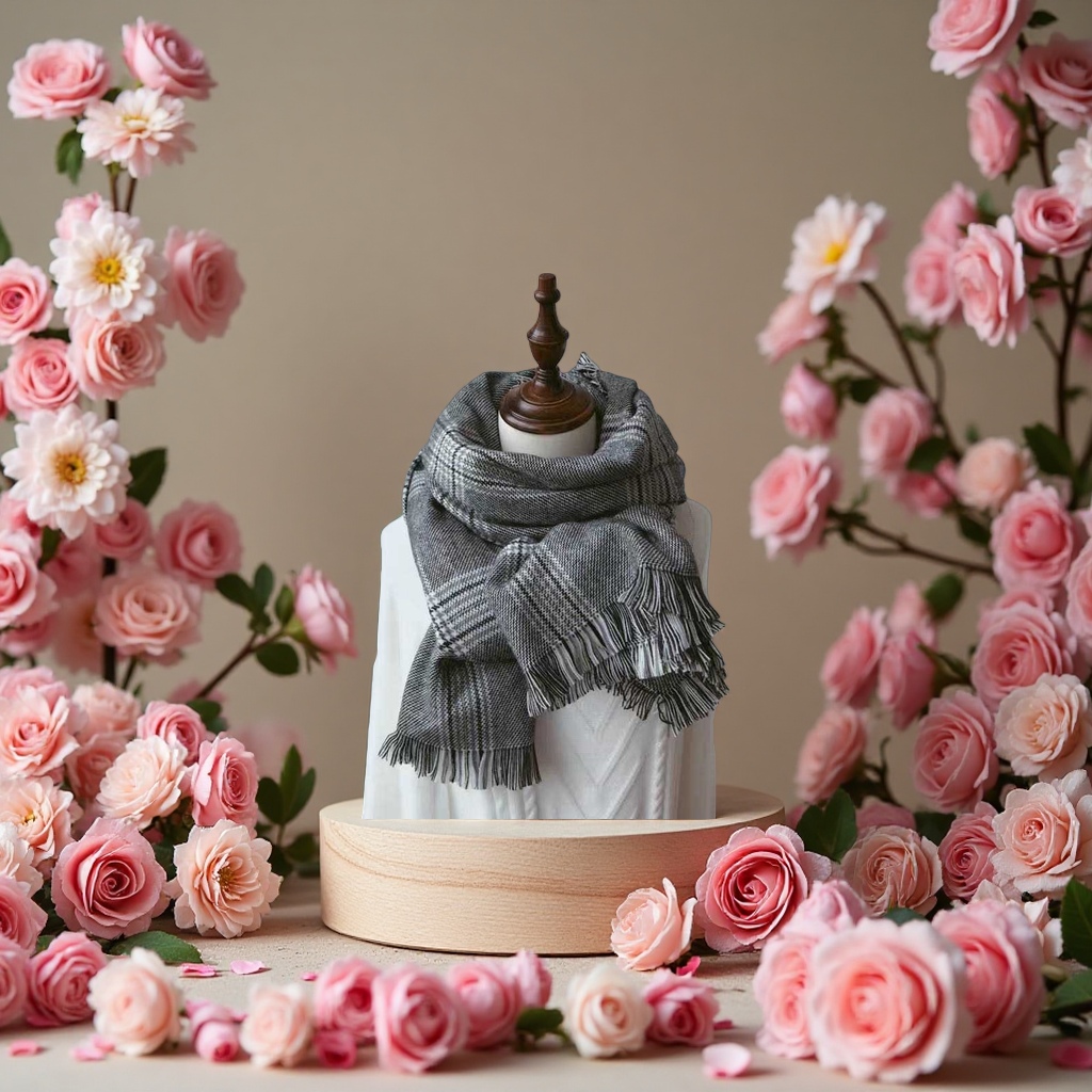وشاح من الكشمير يغطي وشاح دافئ من أجل الموضة الشتوية السميكة، والرياح الكورية 10384441414 Specification image