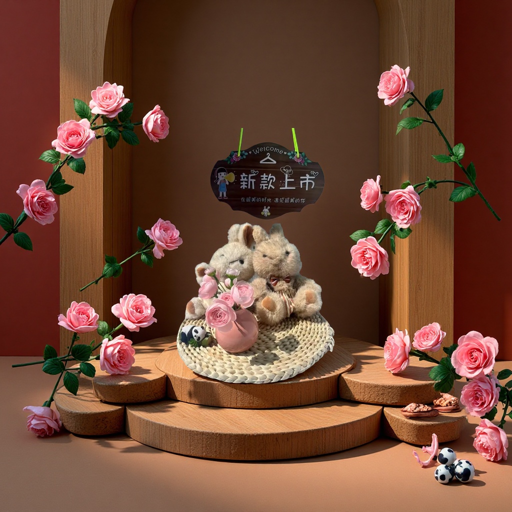 毛绒可爱兔子玩具软萌儿童礼物 plush玩具