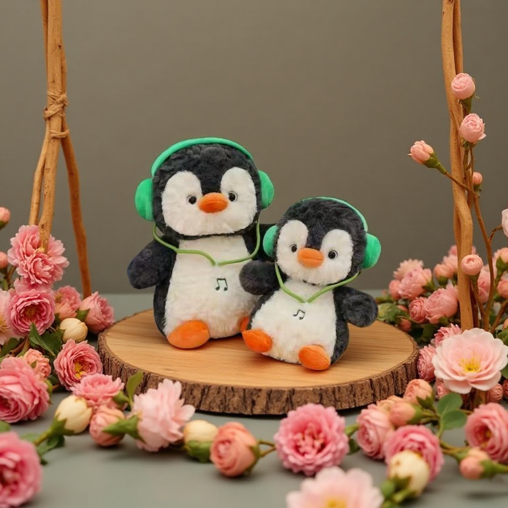 Penguin plush toy, cute and soft children 's pillow gift plush details Picture