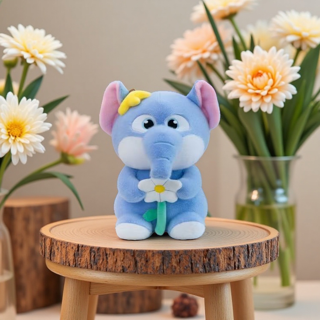 Plush toy with flower elephant, cute and soft children's gift plush105344101 Application Scenario