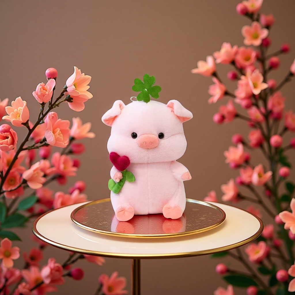 Pig-hugging plush toy, cute and soft children 's gift plush doll 18cm Application Scenario