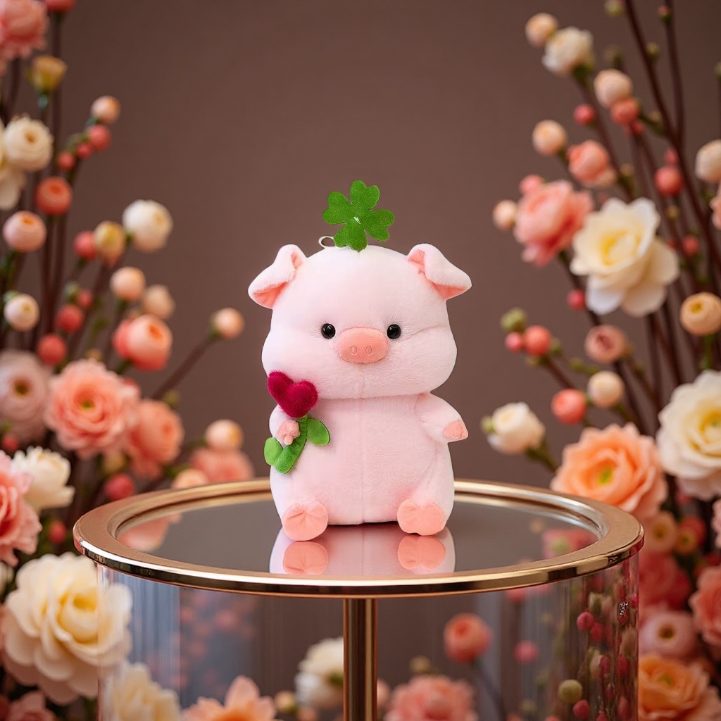 Pig-hugging plush toy, cute and soft children 's gift plush doll 18cm Specification image