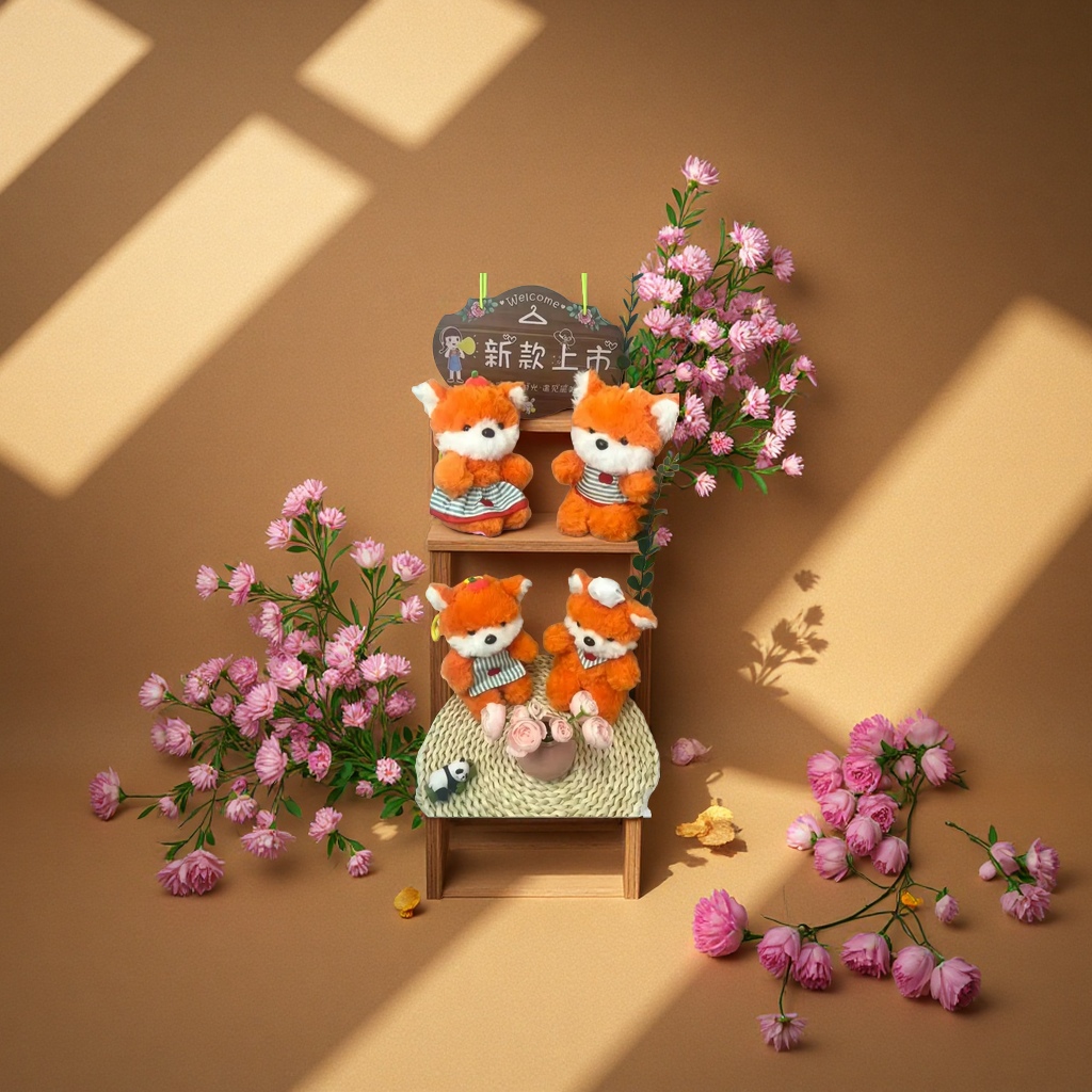 Plush toys, cute foxes, soft and adorable dolls, children's throw pillows as gifts Application Scenario