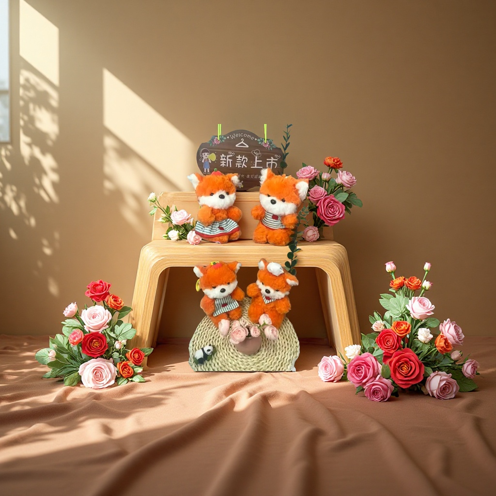 Plush toys, cute foxes, soft and adorable dolls, children's throw pillows as gifts Specification image