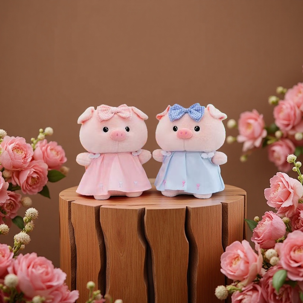 Dressed pig plush toys, cute little pig baby dolls, soft and adorable pet toys Application Scenario